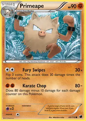 Primeape 60/116 Plasma Freeze