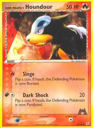 Team Magma's Houndour 35/95 EX Team Magma vs Team Aqua