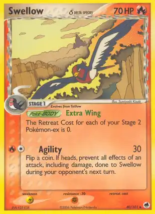 Swellow 40/101 EX Dragon Frontiers