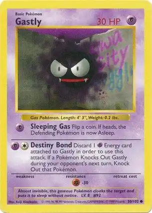 Gastly 50/102 Base Set Shadowless