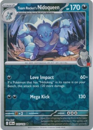 Team Rocket's Nidoqueen 116/182 Destined Rivals