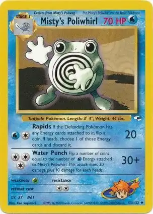 Misty's Poliwhirl 53/132 Gym Heroes