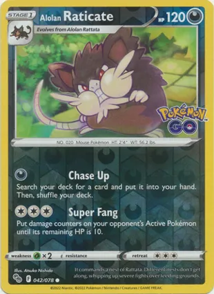 Alolan Raticate 042/078 Pokémon GO