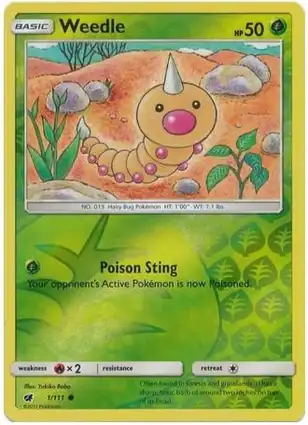 Weedle 1/111 Crimson Invasion
