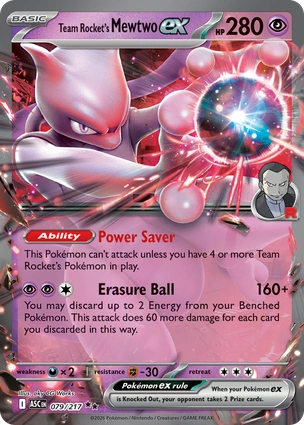 Team Rocket's Mewtwo ex 079/217 Ascended Heroes