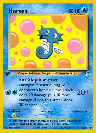 Horsea 62/111 Neo Genesis 1st Edition