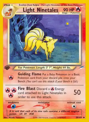 Light Ninetales 50/105 Neo Destiny 1st Edition
