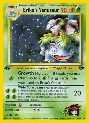 Erika's Venusaur 4/132 Gym Challenge 1st Edition