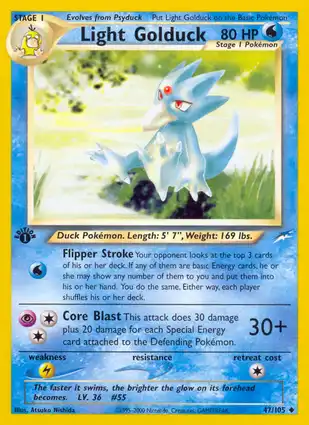 Light Golduck 47/105 Neo Destiny 1st Edition