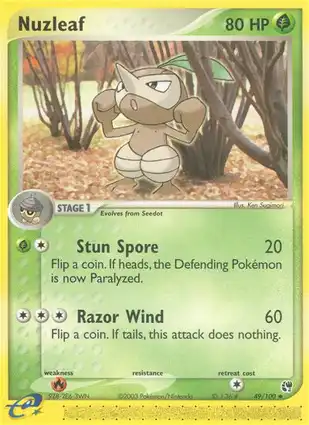Nuzleaf 49/100 EX Sandstorm