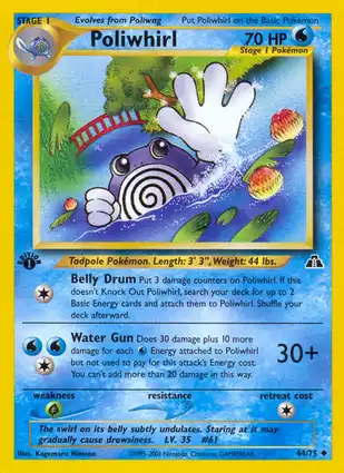 Poliwhirl 44/75 Neo Discovery 1st Edition
