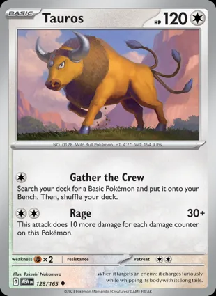 Tauros 128/165 Scarlet & Violet 151