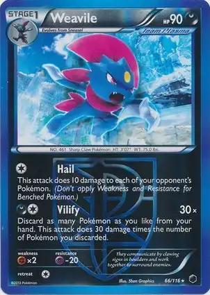 Weavile 66/116 Plasma Freeze