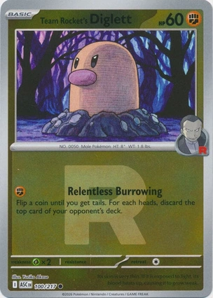 Team Rocket's Diglett 100/217 Ascended Heroes
