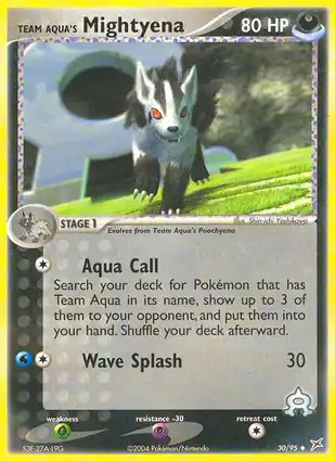 Team Aqua's Mightyena 30/95 EX Team Magma vs Team Aqua