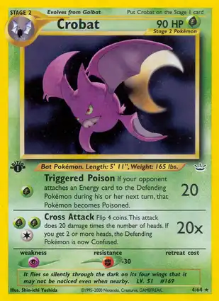 Crobat 4/64 Neo Revelation 1st Edition