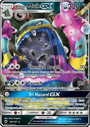 Alolan Muk-GX 84/147 Burning Shadows