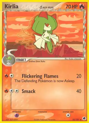 Kirlia 33/101 EX Dragon Frontiers