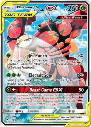 Pheromosa & Buzzwole-GX 192/214 Unbroken Bonds