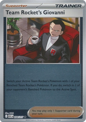 Team Rocket's Giovanni 204/217 Ascended Heroes
