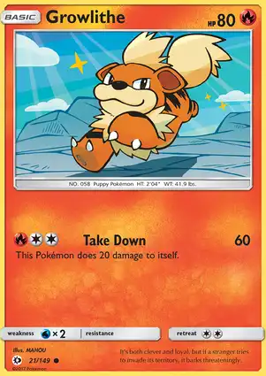 Growlithe 21/149 Sun & Moon