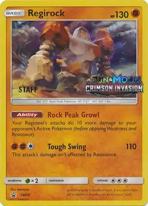 Regirock SM74 Sun & Moon Promos