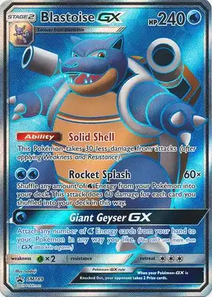 Blastoise GX SM189 Sun & Moon Promos