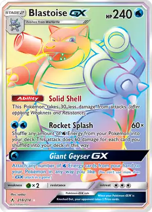 Blastoise-GX 218/214 Unbroken Bonds