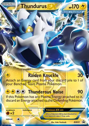 Thundurus EX BW81 Black & White Promos