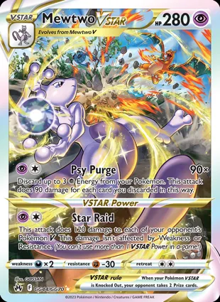 Mewtwo VSTAR GG44/GG70 Crown Zenith