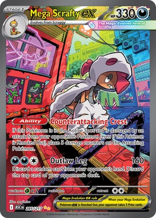 Mega Scrafty ex 285/217 Ascended Heroes