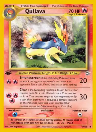 Quilava 47/111 Neo Genesis 1st Edition