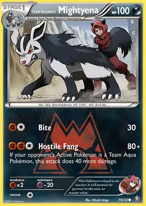 Team Magma's Mightyena 19/34 Double Crisis