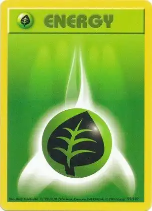 Grass Energy 99/102 Base Set Shadowless