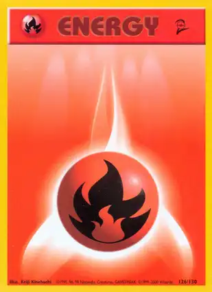 Fire Energy 126/130 Base Set 2