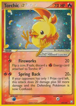 Torchic 108/109 EX Team Rocket Returns