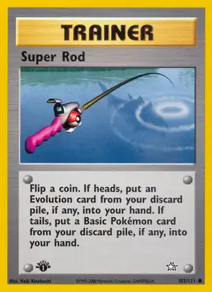 Super Rod 103/111 Neo Genesis 1st Edition