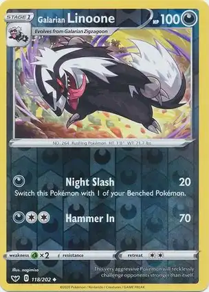 Galarian Linoone 118/202 Sword & Shield