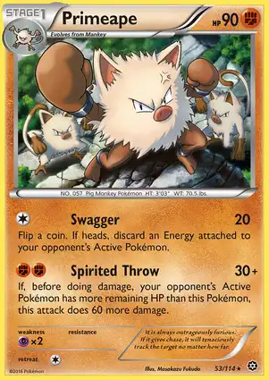 Primeape 53/114 Steam Siege