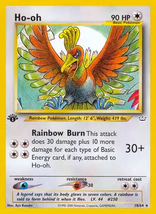 Ho-oh 18/64 Neo Revelation 1st Edition