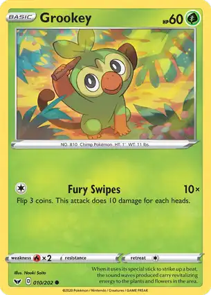 Grookey 010/202 Sword & Shield