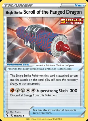 Single Strike Scroll of the Fanged Dragon 158/203 Evolving Skies