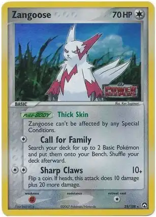 Zangoose 25/108 EX Power Keepers