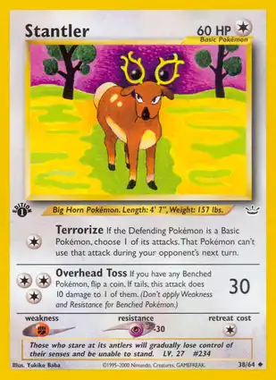 Stantler 38/64 Neo Revelation 1st Edition