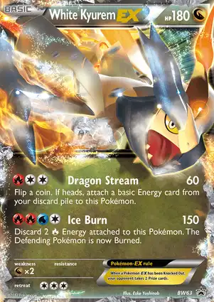 White Kyurem EX BW63 Black & White Promos