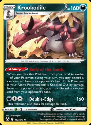 Krookodile 113/195 Silver Tempest