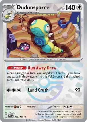 Dudunsparce 080/131 Prismatic Evolutions
