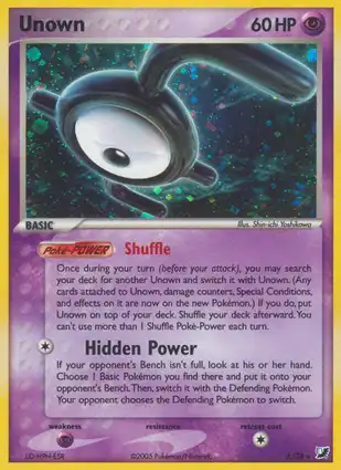 Unown E/28 EX Unseen Forces