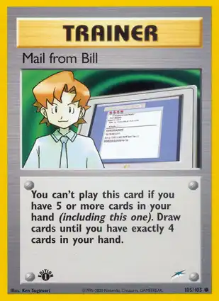Mail from Bill 105/105 Neo Destiny 1st Edition