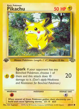 Pikachu 60/64 Jungle 1st Edition